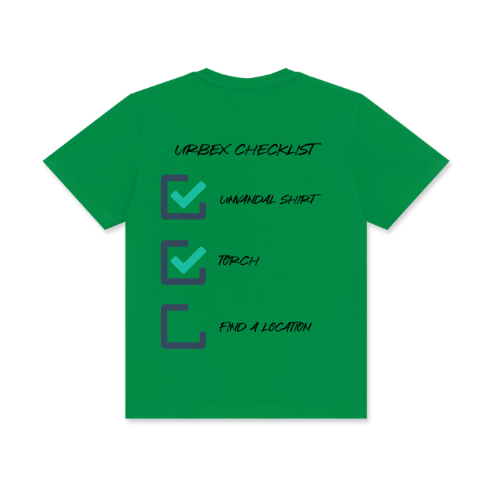 Urbex Checklist shirt